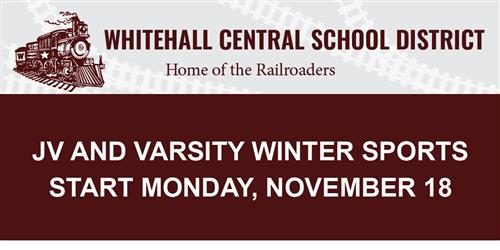 JV and Varsity winter sports start Monday, November 18